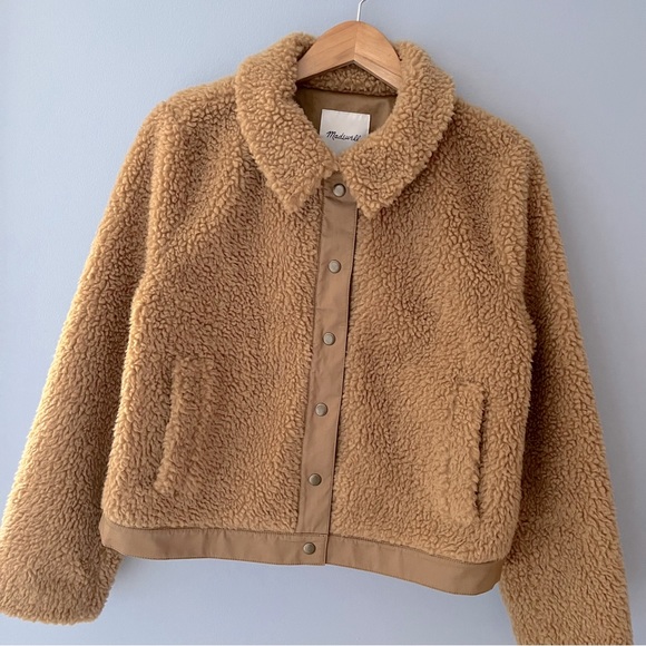 Madewell Jackets & Blazers - Madewell Sherpa Portland Jacket - Distant Sand Melange